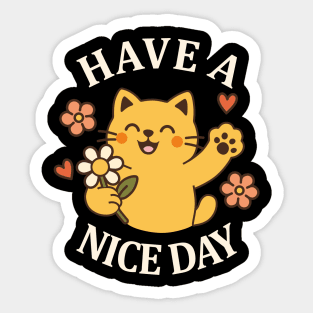 Sweet Kitty with a Bloom Sticker